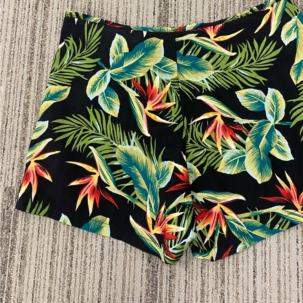 Catalina Black Tropical Print Women's Shorts in bold design